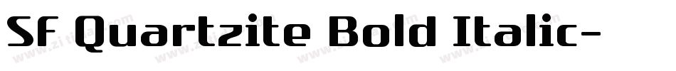 SF Quartzite Bold Italic字体转换